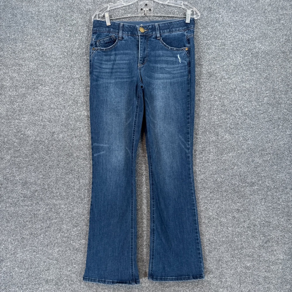 Democracy Bootcut Jeans Womens 6 Blue Absolution Stretch Denim Flared Leg Casual